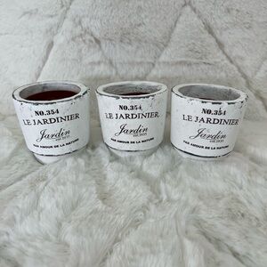 Le Jardinier Set of 3  Flower /Pot Base Terracotta